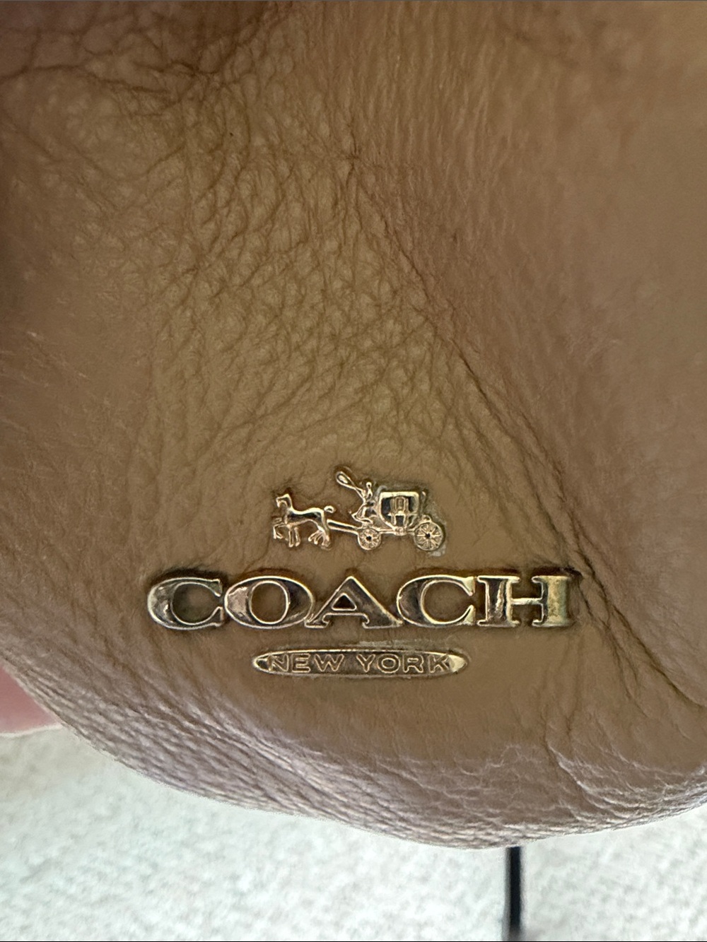 Coach Tan Leather Shoulder Bag - Classic Neutral Tote - Picture 9 of 9